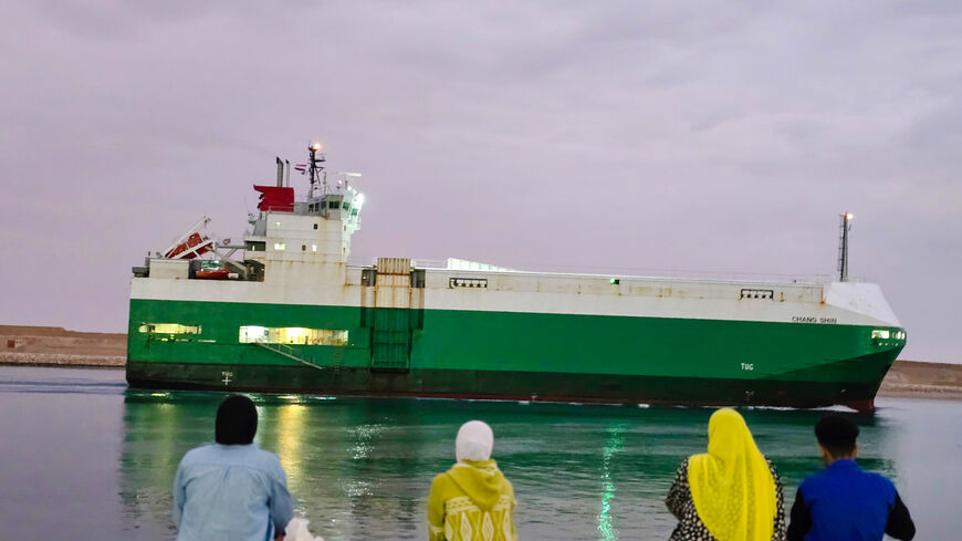 SUEZ, EGYPT - NOVEMBER 3: A ship transits the Suez Canal towards the Red Sea on November 3, 2024 in Suez, Egypt. The shipping giant A.P. Moller-Maersk recently said it did not expect to resume sailing through the Suez Canal until 2025 due to the continued threat of attacks in the Red Sea. The Iran-aligned Houthi movement in Yemen has launched regular attacks on vessels off its coast since late 2023, disrupting a vital shipping route in east-west trade. A report this summer indicated that Suez Canal traffic 