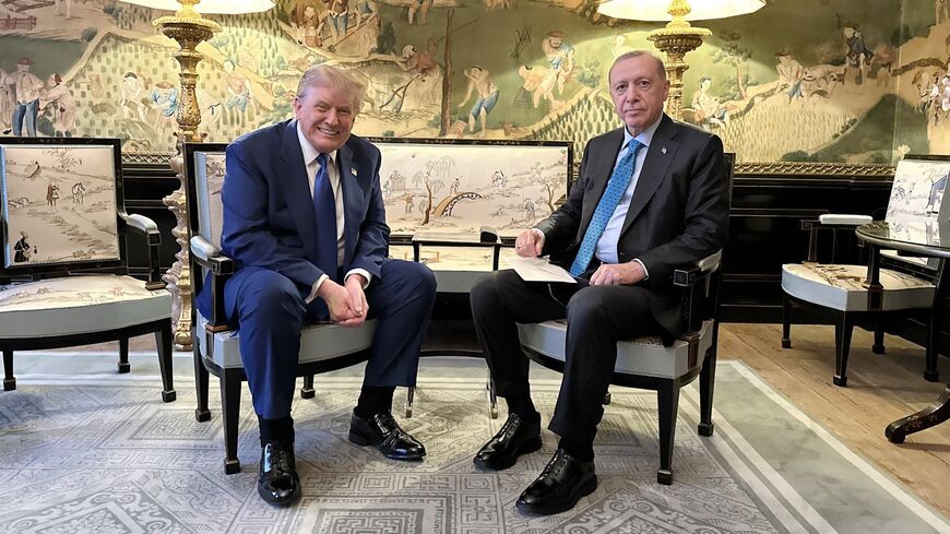 Turkish President Recep Tayyip Erdogan and US President Donald Trump met in Hague, Netherlands on the sidelines of NATO’s leaders summit, June 25 2025. 