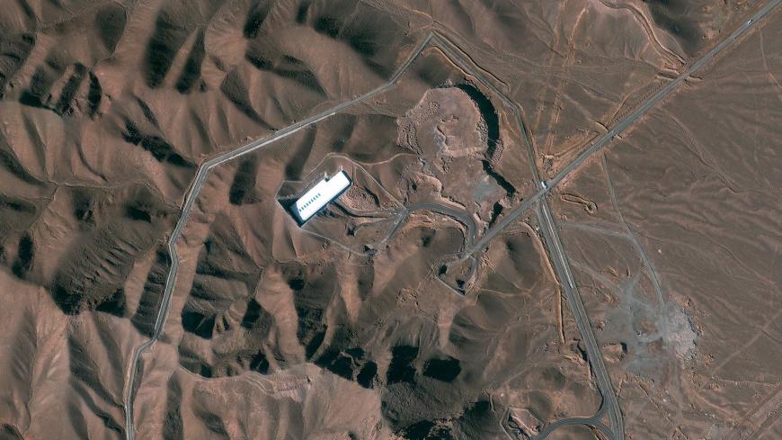 FORDOW FACILITY, IRAN-JANUARY 30,2013: This is a satellite image of the Fordow facility in Iran. (Photo DigitalGlobe via Getty Images via Getty Images)
