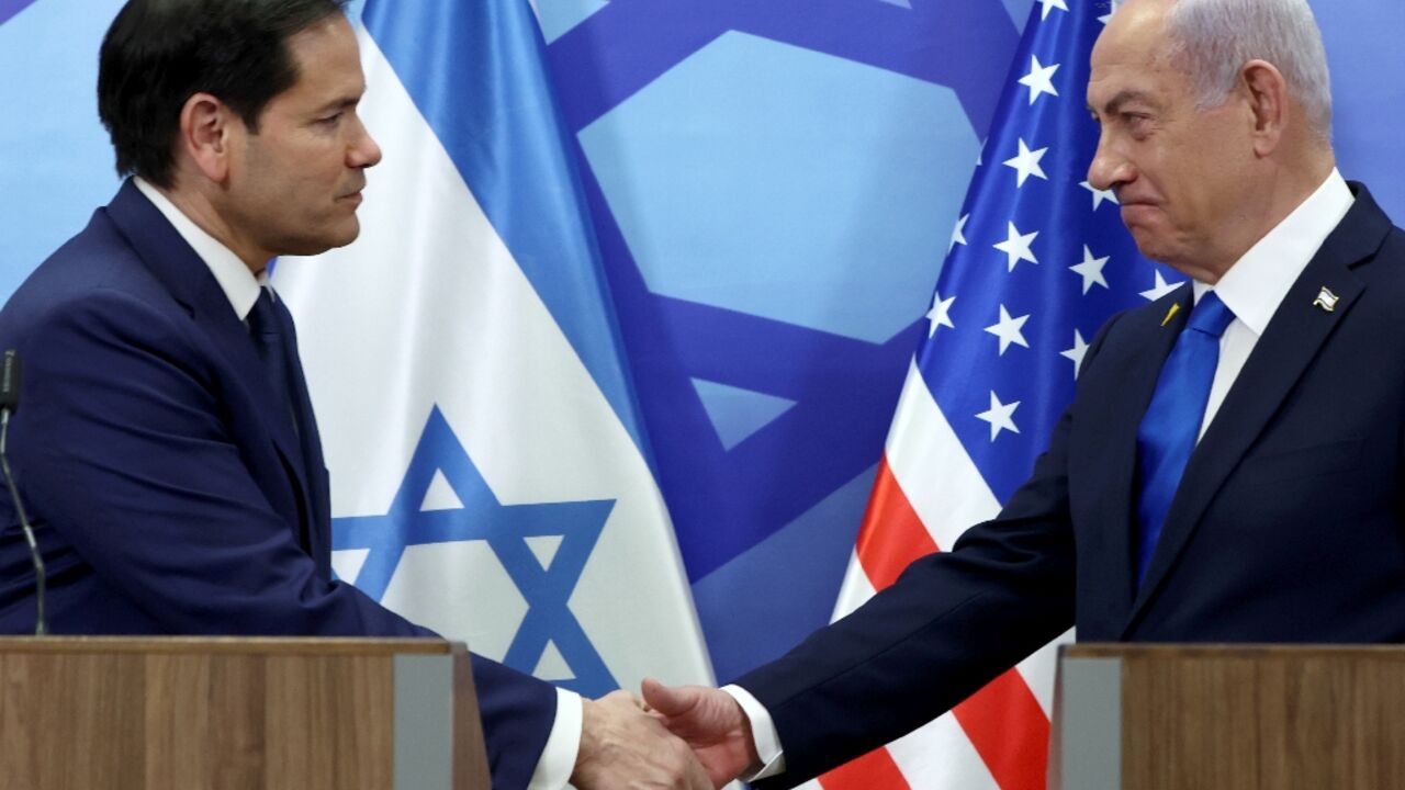US Secretary of State Marco Rubio (L) and Israeli leader Benjamin Netanyahu said Hamas cannot continue as a military or political force in Gaza US Secretary of State Marco Rubio (L) and Israeli leader Benjamin Netanyahu said Hamas cannot continue as a military or political force in Gaza