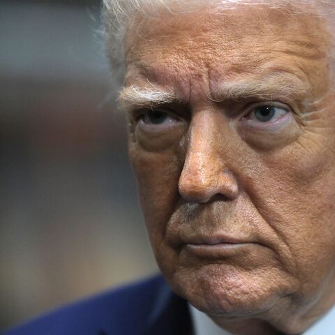 US President Donald Trump speaks to the media during a guided tour of the John F. Kennedy Center for the Performing Arts before leading a board meeting, on March 17, 2025, in Washington.