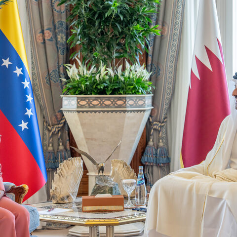 Qatari Emir Sheikh Tamim bin Hamad Al-Thani met Venezuelan Vice President Delcy Rodriguez at the Amiri Diwan office in Doha on April 29, 2025.