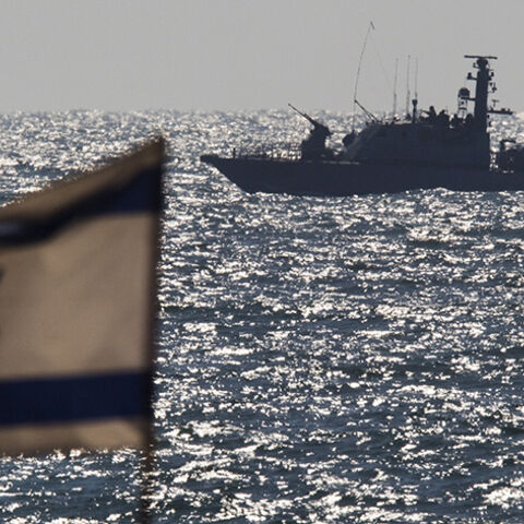 An Israeli naval vessel is seen in the Mediterranean sea outside the port of Ashdod, Israel June 29, 2015. Israel said on Monday it had blocked a boat leading a four-vessel protest flotilla of foreign activists from reaching the Gaza Strip and forced the vessel to sail to the Israeli port. REUTERS/Amir Cohen - RTX1I9PS
